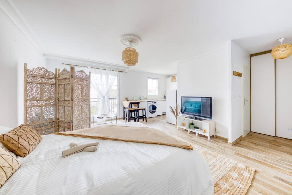 Studio Vue Direct Sur Le Port De Cergy, Parking Prive Gratuit Εξωτερικό φωτογραφία
