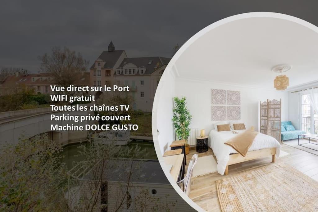 Studio Vue Direct Sur Le Port De Cergy, Parking Prive Gratuit Εξωτερικό φωτογραφία